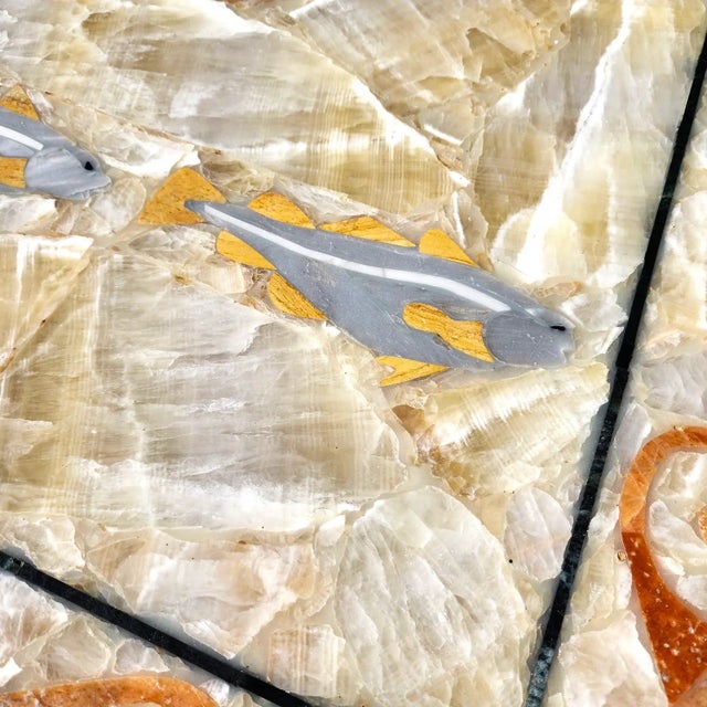 Maitland Smith Style Semi Precious Stone Dining Table For Sale - Image 10 of 12