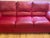 1970s Vintage Natuzzi Red Leather Sofa Threeseat For Sale - Image 5 of 8