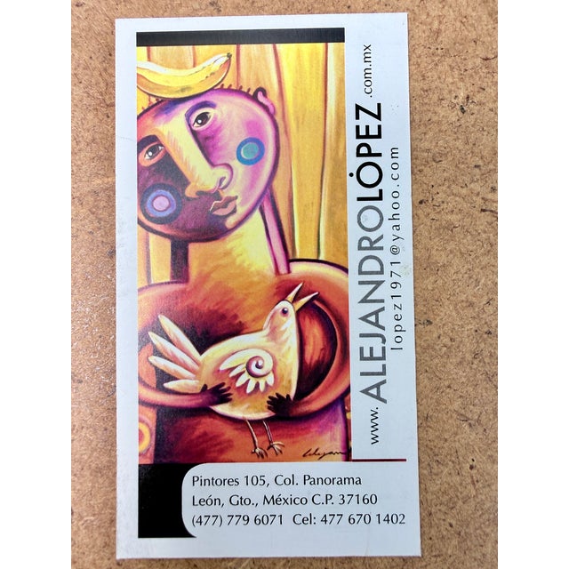 2000 - 2009 Alejandro López Álvarez “Corazón Alado” Signed Hand-Finished Collagraph, Framed For Sale - Image 5 of 10