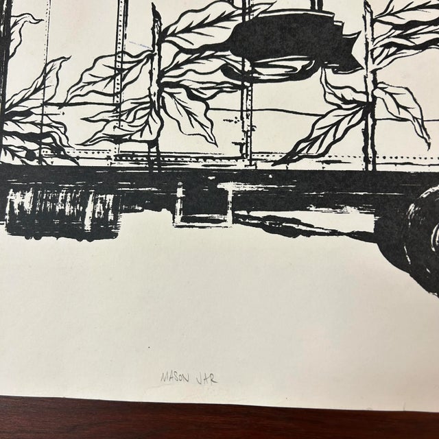 1990s David Ellis “Mason Jar” Screen Print Ap Signed Barn Stormers For Sale - Image 5 of 8