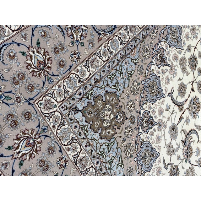 Beige Pasargad Beige Persian Isfahan Silk & Wool For Sale - Image 8 of 18