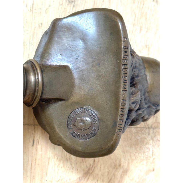 Baroque Bronze Reduction Bust of Molière by F. Barbedienne, after Caffieri For Sale - Image 3 of 18