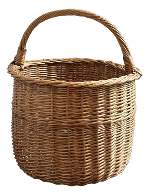 Mid-20th Century Round European Market Basket