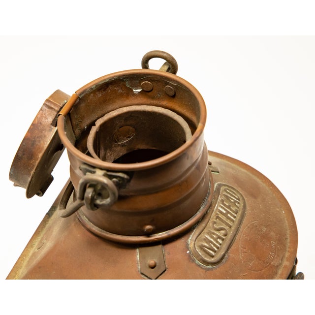 Mid-Century Copper Masthead Ship Lantern For Sale - Image 9 of 11