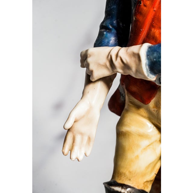 Americana Vintage Virginia Light Dragoons 1776 Porcelain Soldier Figurine Statue American Revolution History Militaria Unform For Sale - Image 4 of 16