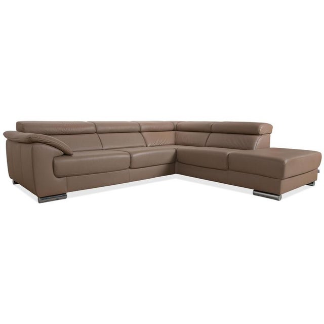 Ewald Schillig Courage Leather Corner Sofa Brown Manual Function For Sale - Image 14 of 14