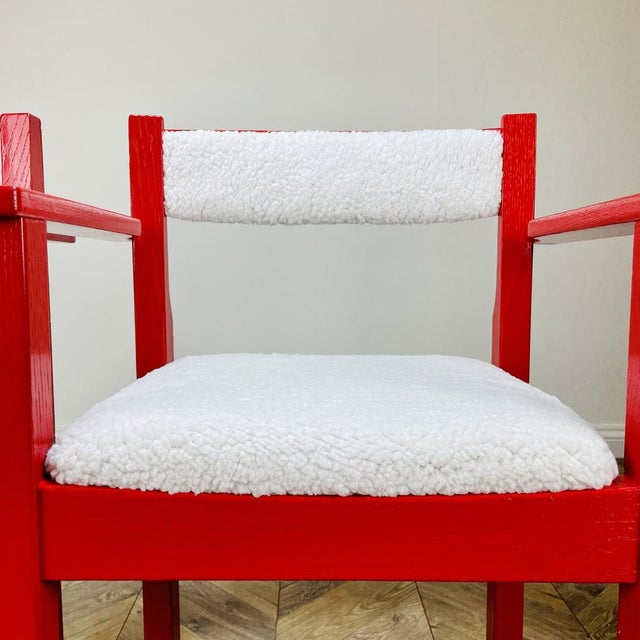 Set of Mid-Century Modern Red Armchairs, 1970s For Sale - Image 11 of 14