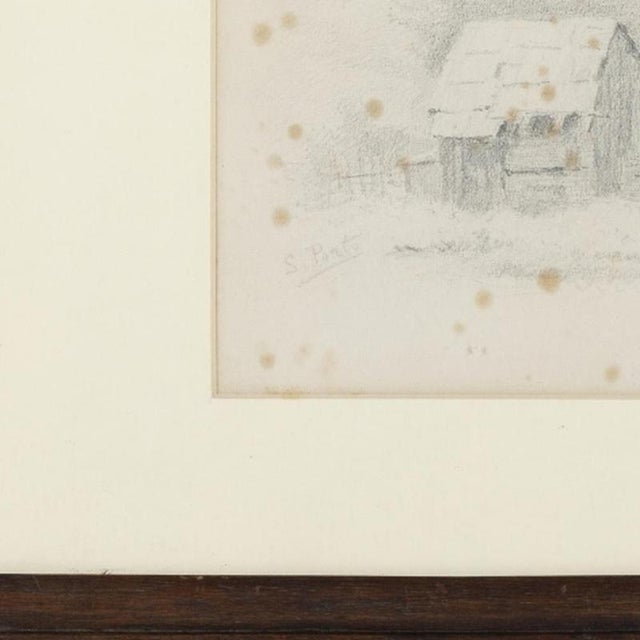 Silva Porto, Rural Landscape, 19th Century, Pencil on Paper For Sale - Image 3 of 6