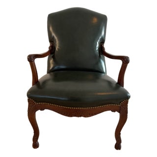 Mid 19th Century High-Quality Mahogany Louis XV Rococo Revival Single Upholstered Chair For Sale