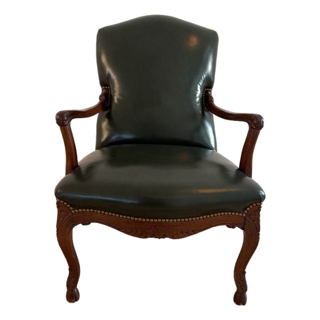 Mid 19th Century High-Quality Mahogany Louis XV Rococo Revival Single Upholstered Chair For Sale