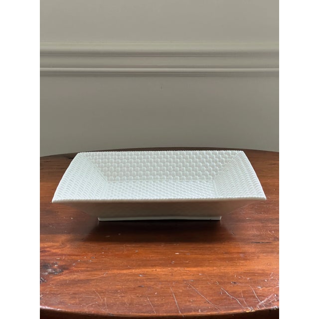 Tiffany and Co. Tiffany & Co. Vintage Basket Weave Square Serving Bowl For Sale - Image 4 of 7