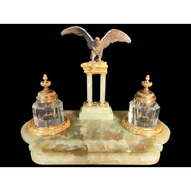Gemstone 19th Century Inkwell Onyx For Sale - Image 7 of 17