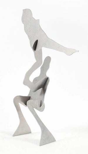 William King (b.1925), 1970s Steel Modernist Abstract Kinetic Puzzle Sculpture "The Test" William King, 1970