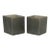 Pair Vintage Martha Sturdy Resin Cube Charcoal Grey Vases For Sale