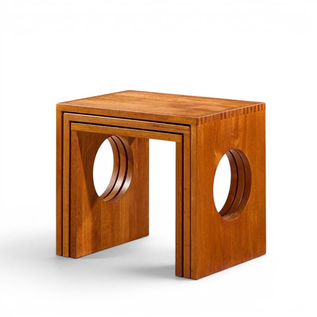 Jens Quistgaard Mid Century Danish Teak Nesting Tables - Set of 6 For Sale - Image 11 of 12