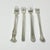 Hollywood Regency Vintage Boho Chic Hollywood Regency Coastal Eclectic Silverplate Seafood Forks - Set of 4 For Sale - Image 3 of 8