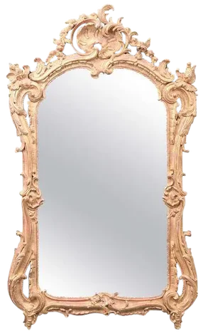 18th C. French Regence Carved Giltwood Mirror