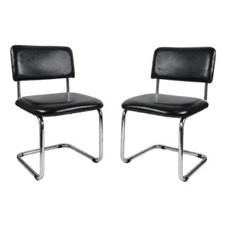 Vintage Metal Side Chairs, 1980s, Set of 2 For Sale