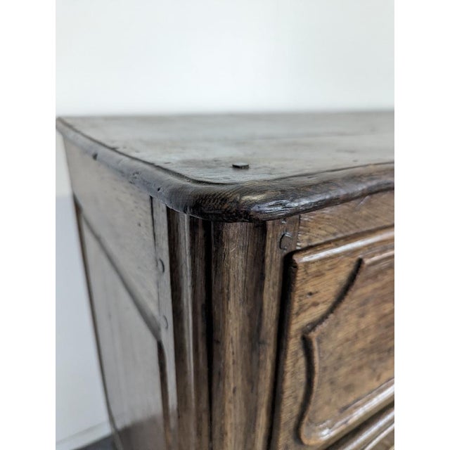 Brown Antique Provincial Oak Chest of Drawers, 1700s For Sale - Image 8 of 16