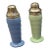 Vintage 1940s Hazel-Atlas "Moderntone" Platonite Pastel Salt and Pepper Shakers - Pair For Sale