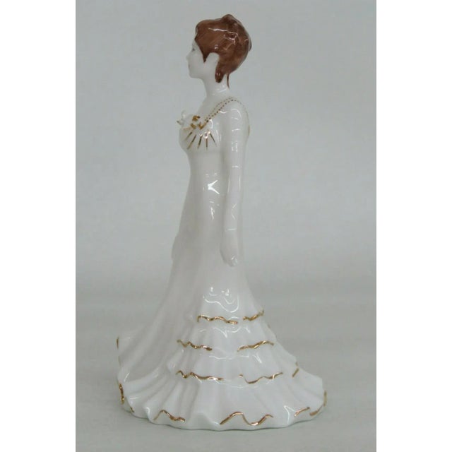 White Coalport Crystal Collectors English Bone China Porcelain Figurine For Sale - Image 8 of 11