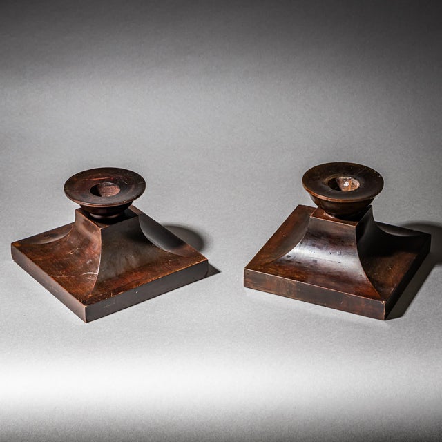 Model No. 7 Candlesticks by Carl Malmsten for Liljeholmens, Sweden, Early 20th Century, Set of 2 For Sale - Image 9 of 9
