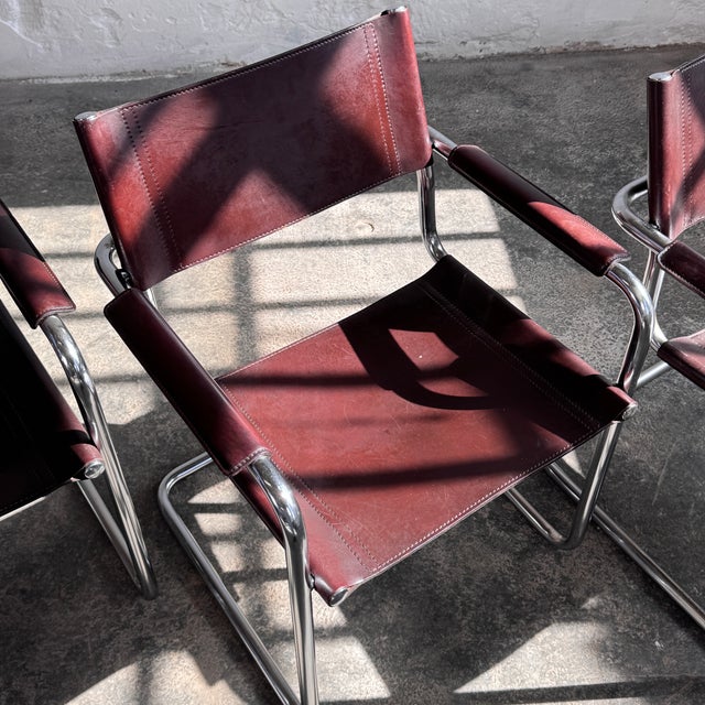 MG5 Leather Chairs by Matteo Grassi, 1970, Set of 4 For Sale - Image 12 of 17
