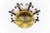 Metal Iron Glass Flush Mount Ceiling Light, 1960s For Sale - Image 7 of 13
