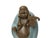 This charming glazed ceramic figurine depicts a joyful, bald Laughing Buddha with a gleaming, smooth brown finish and a...