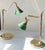 Vintage Scandinavian Bankers Desk Table Lamps in Brass and Green Glass, 1990s, Set of 2 For Sale - Image 9 of 12