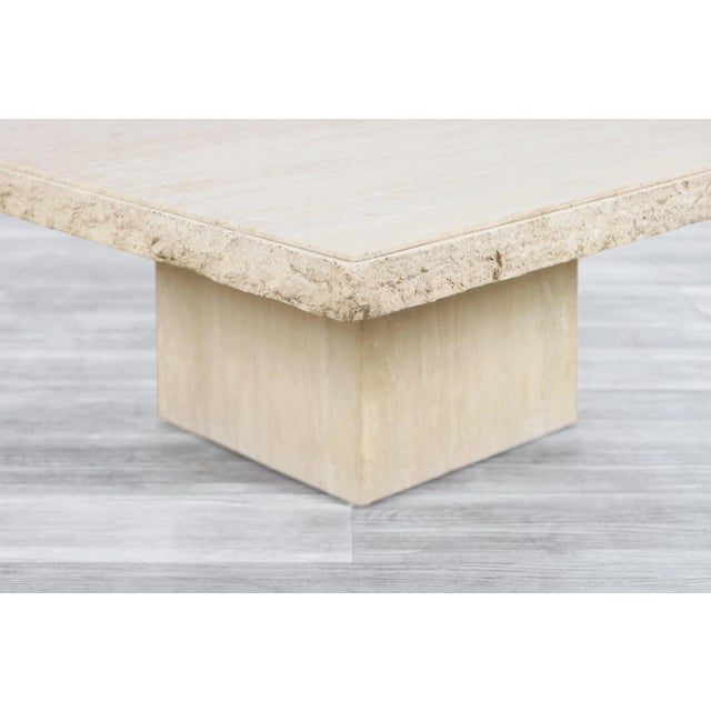 Stone Vintage Italian Live-Edge Travertine Stone Coffee Table, 1970s For Sale - Image 7 of 12
