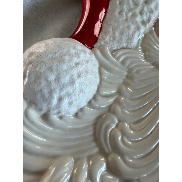 Vintage Large Santa Ceramic Serving Tray For Sale In Jacksonville, FL - Image 6 of 9