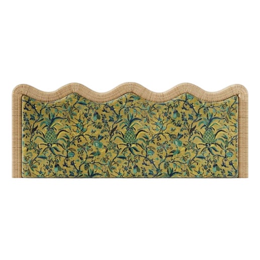 Fidji Headboard in Rattan with Particle Board and HR Foam by Popus Editions For Sale