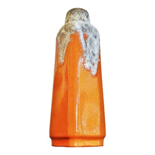 Tangerine Ü-Keramik Fat Lava Vase 1438/30 For Sale