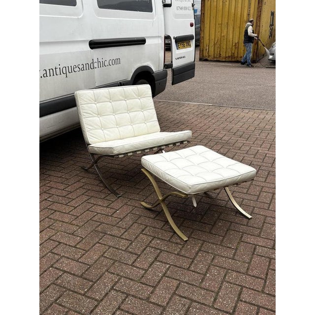 Set of Barcelona Chair and Ottoman For Sale - Image 10 of 17
