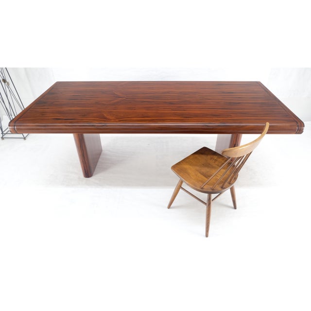 Super Slick Low Profile Rosewood Mid Century Modern Dining Table 2x20” Leaves For Sale - Image 17 of 18
