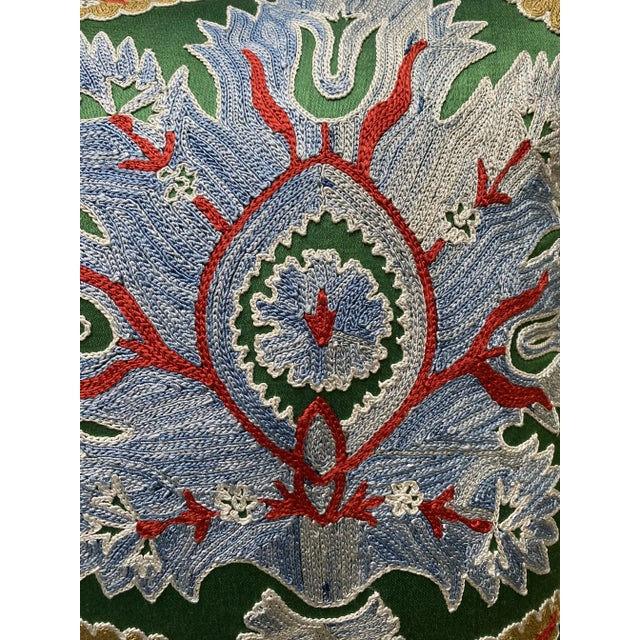 Gorgeous colorful hand embroidered cushion, made of silk (excluding the back of the case). New, one-of-a-kind! An unique...