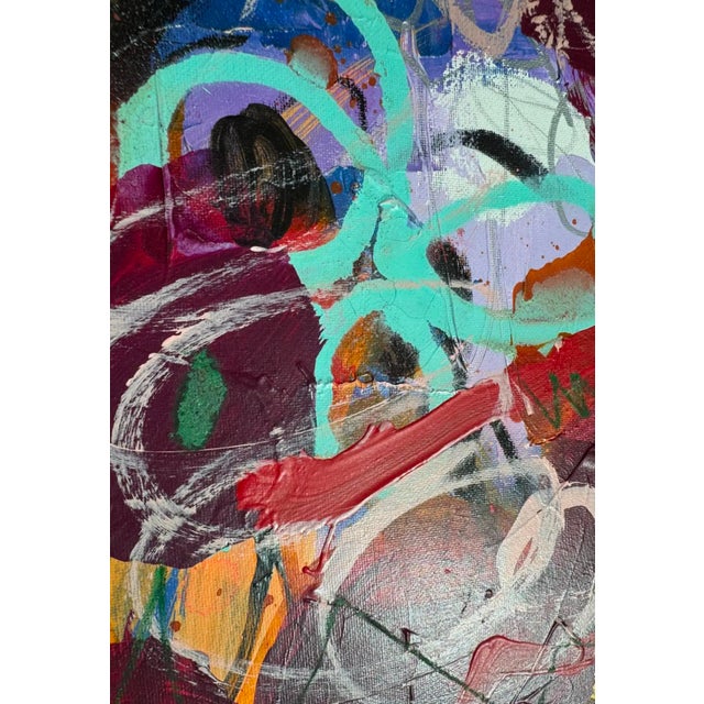 Lesley Grainger 2020 Original Lesley Grainger Abstract Painting, on Stretched Canvas and Framed For Sale - Image 4 of 7