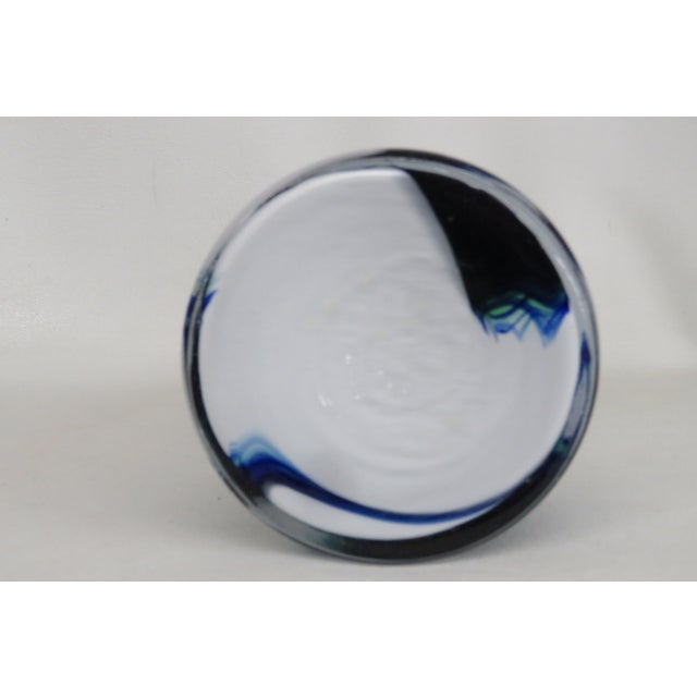 White Mid Century Modern Art Glass Tall Vase Jug Pitcher 4684b For Sale - Image 8 of 13