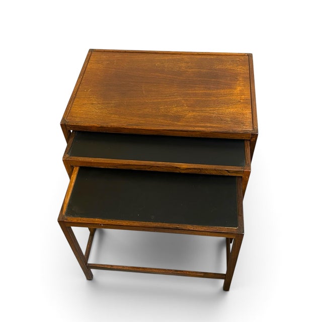 Mid-Century Modern Mid Century Modern Rosewood Nesting Table Set by Kurt Ostervig & Jason Mobler Furniture For Sale - Image 3 of 6