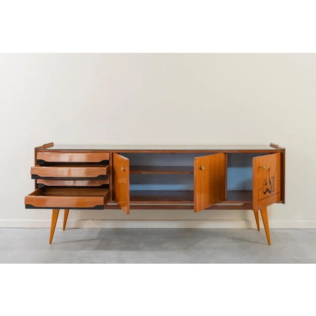 Black Mid-Century Italian Sideboard, 1950s For Sale - Image 8 of 11