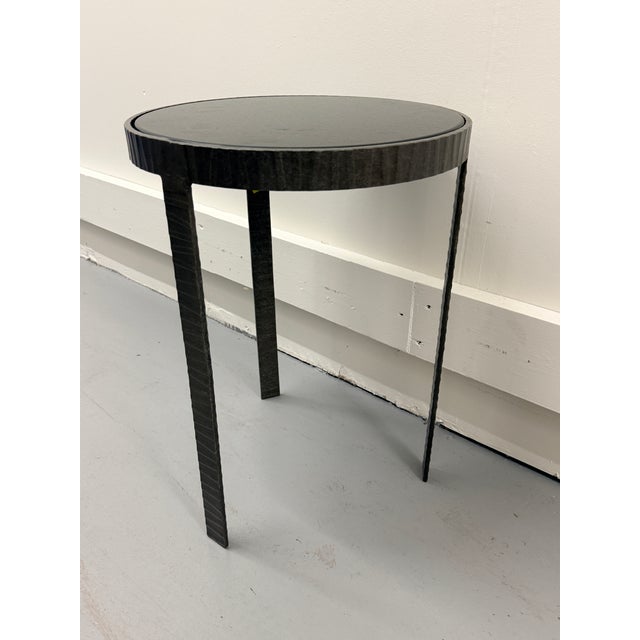 Mid 20th Century Ward Bennett Black Glass Side Table For Sale - Image 5 of 7