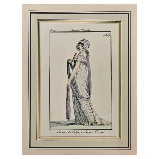 Philibert-Louis Debucourt, Cornette de Crêpe, Original Etching, 1797 For Sale