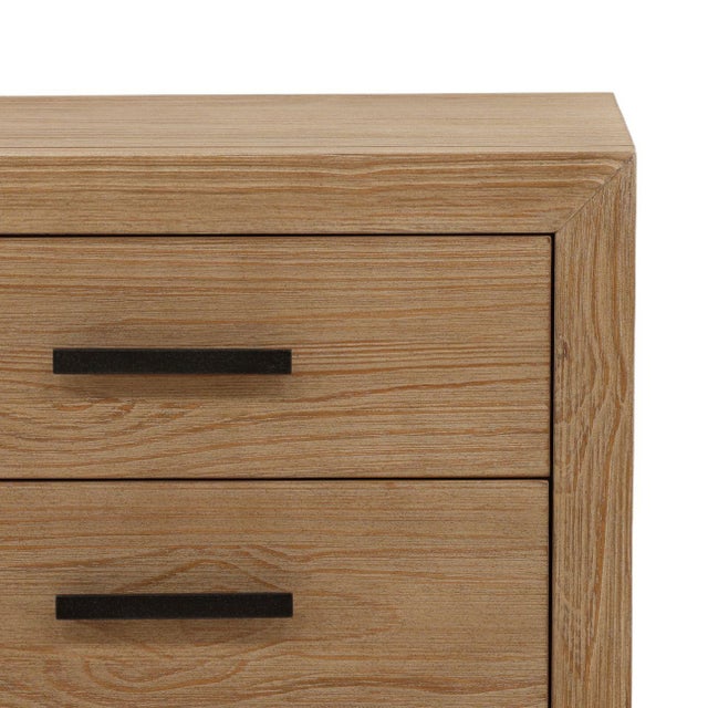 2020s Andrea Three-Drawer Contemporary Pine Nightstand For Sale - Image 5 of 7
