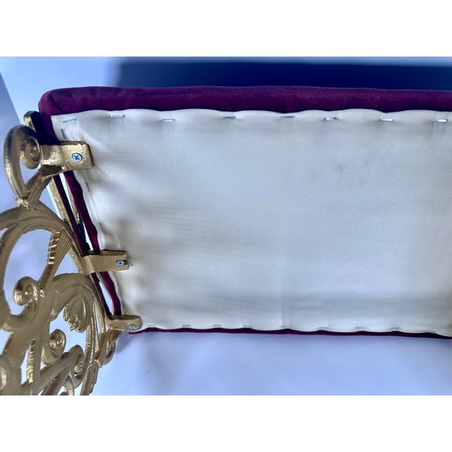 Art Deco Cast Iron Harlequin Figure Vanity Window Bench c.1920s For Sale - Image 9 of 16