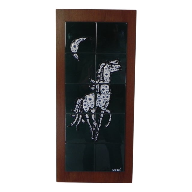 Tile Tableau Depicting a Horse, 1960s For Sale
