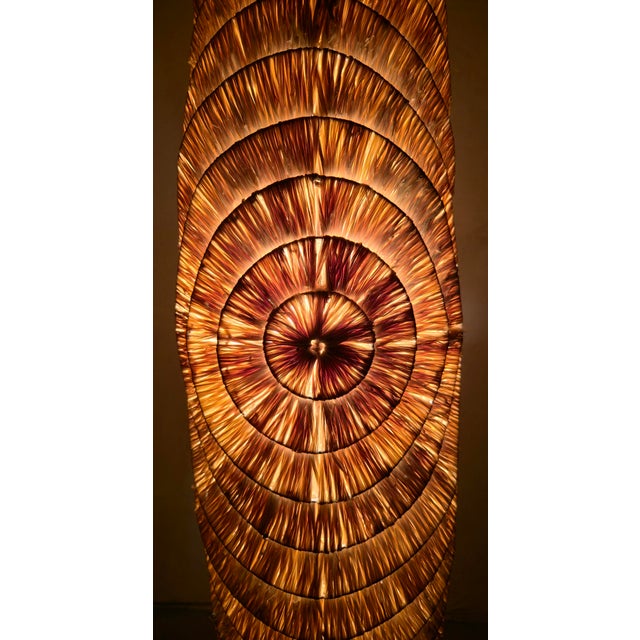 Organic Coastal Sculptural Woven Floor Lamp For Sale - Image 12 of 14