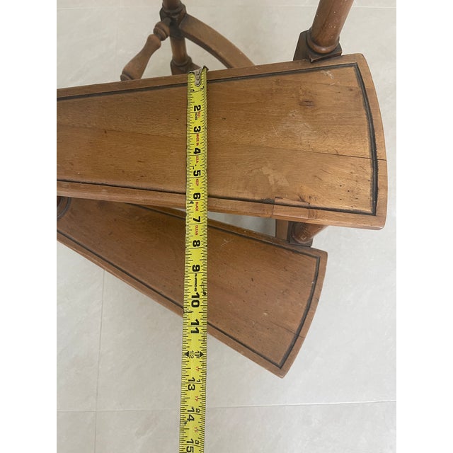 Antique Italian Spiral Library Steps – Solid Wood – Made in Italy For Sale - Image 14 of 15