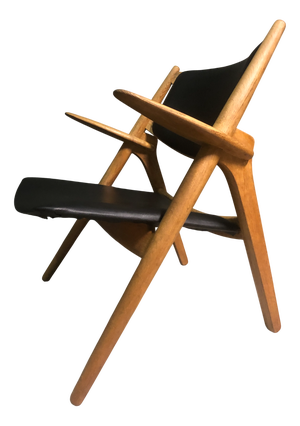 CH28 Sawbuck Lounge Chair by Hans Wegner for Carl Hansen & Søn, 1950s