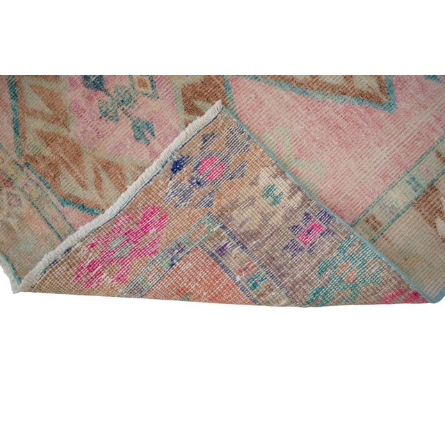 1960s Vintage Muted Color Turkish Area Rug For Sale - Image 11 of 11